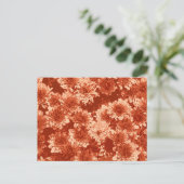 Modern Graphic Dahlia Pattern, Mandarijns Oranje Briefkaart (Staand voorkant)