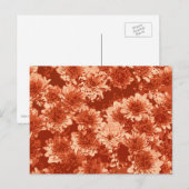 Modern Graphic Dahlia Pattern, Mandarijns Oranje Briefkaart (Voorkant / Achterkant)