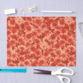 Modern Graphic Dahlia Pattern, Mandarijns Oranje Tissuepapier (Craft)