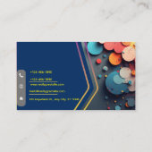 Modern Graphic Designer Business Card | Custom Min Visitekaartje (Achterkant)