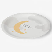 Modern Graphic Moon Stars Clouds Baby shower Papieren Bordje (Gekanteld)