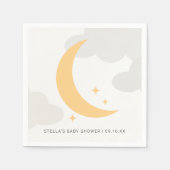 Modern Graphic Moon Stars Clouds Baby shower Servet (Voorkant)