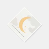 Modern Graphic Moon Stars Clouds Baby shower Servet (Hoek)
