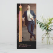 Modern Graphic Photo Graduation Announcement (Staand voorkant)