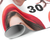 Modern Grappig Gezicht Verjaardagscadeau Cadeaupapier (Rol Hoek)