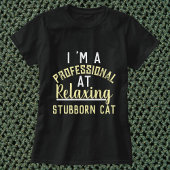 Modern Grappig Kattenscript Gepersonaliseerde Vrou T-shirt