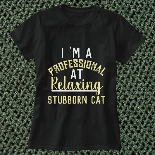 Modern Grappig Kattenscript Gepersonaliseerde Vrou T-shirt