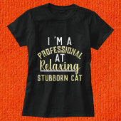 Modern Grappig Kattenscript Gepersonaliseerde Vrou T-shirt