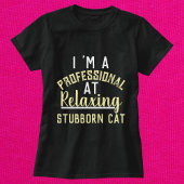 Modern Grappig Kattenscript Gepersonaliseerde Vrou T-shirt