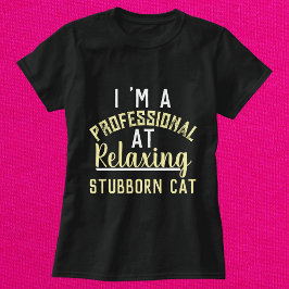 Modern Grappig Kattenscript Gepersonaliseerde Vrou T-shirt