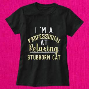 Modern Grappig Kattenscript Gepersonaliseerde Vrou T-shirt