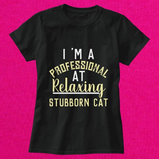 Modern Grappig Kattenscript Gepersonaliseerde Vrou T-shirt
