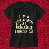 Modern Grappig Kattenscript Gepersonaliseerde Vrou T-shirt