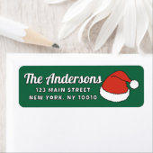 Modern Grappig Leuk Santa Hats Custom Retouradres Etiket (Insitu)