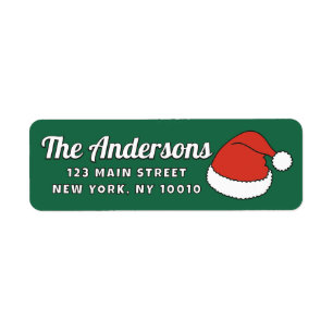 Modern Grappig Leuk Santa Hats Custom Retouradres Etiket