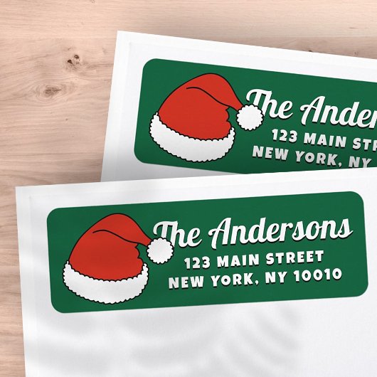 Modern Grappig Leuk Santa Hats Custom Retouradres Etiket