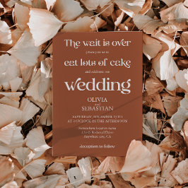 Modern grappig minimalistisch script terracotta br kaart