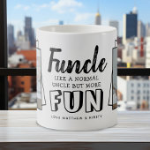 Modern Grappig Quote 'Funcle' 2 x Foto | oom Koffiemok