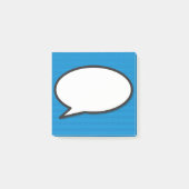 Modern grappig stripverhaal Bubble Blue Post-it® Notes (Voorkant)