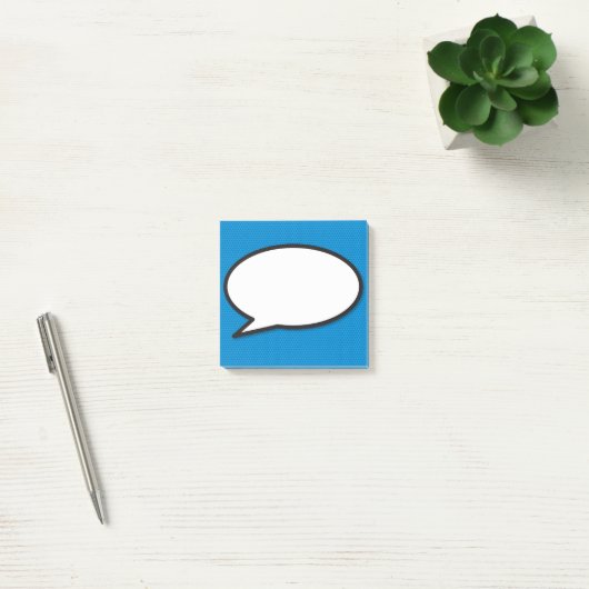 Modern grappig stripverhaal Bubble Blue Post-it® Notes (Kantoor)