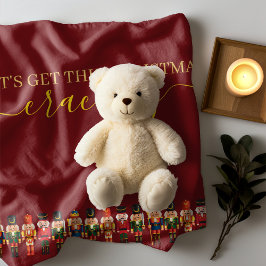 Modern Grappig Uniek Notenkraker Kerstmis Fleece Deken