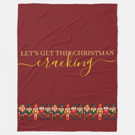 Modern Grappig Uniek Notenkraker Kerstmis Fleece Deken (Voorkant)