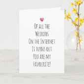 Modern, grappig, voor alle rare snuiters Valentijn Kaart (Gele Bloem)