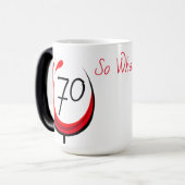 Modern Grappig Wijnglas 70 Dus wat een 70ste verja Magische Mok (Voorkant links)
