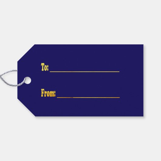 Modern grappige knuffelige Kerstmis gouden rendier Cadeaulabel (Achterkant Horizontaal)