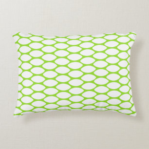 Modern grass Green White Pattern Accent Pillow Kussen