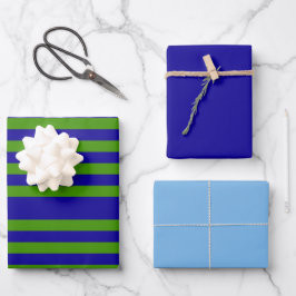 Modern Grass Groen en Blauw Geschenken Inpakpapier Vel