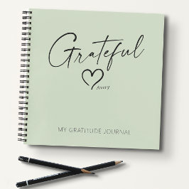 Modern Gratitude Journal Grateful Heart Ink Script Notitieboek