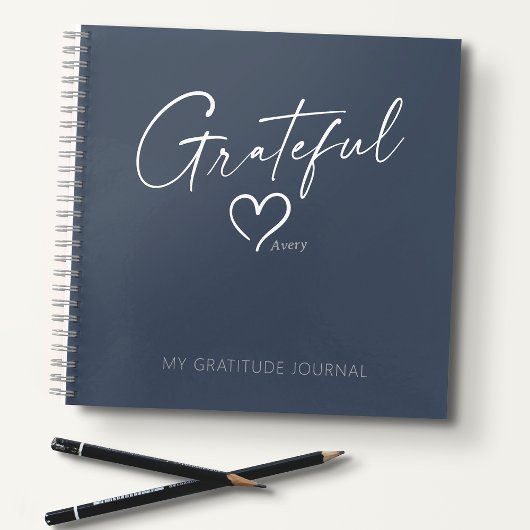 Modern Gratitude Journal Grateful Heart Ink Script Notitieboek