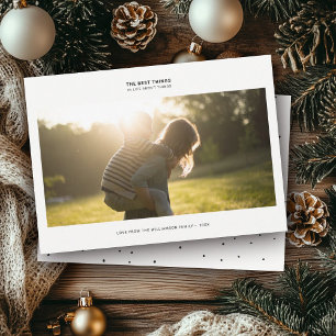 Modern Gratitude Quote   Foto-vakantie-Stippen Feestdagenkaart