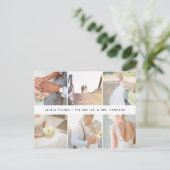 Modern Gratitude | Weddenfoto collage Hartelijk da Briefkaart (Staand voorkant)