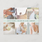 Modern Gratitude | Weddenfoto collage Hartelijk da Briefkaart (Voorkant)