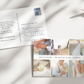 Modern Gratitude | Weddenfoto collage Hartelijk da Briefkaart