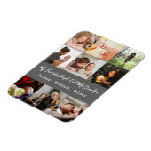 Modern Gray 9 Photo Collage voor opa Magneet (Linkerzijde)