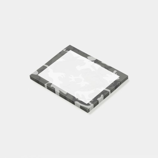 Modern Gray Abstract Camouflage Post-it® Notes (Schuin)