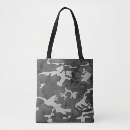 Modern Gray Abstract Camouflage Tote Bag