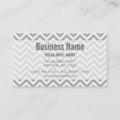 Modern Gray and White Chevron Pattern Visitekaartje (Voorkant)