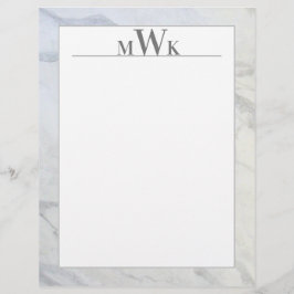 Modern Gray and White Marble Letterhead Briefhoofd