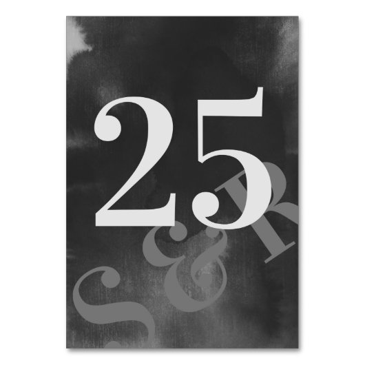 Modern Gray Art Big Monogram Bold Simple Wedding Kaart (Voorkant)