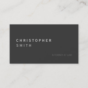 Modern Gray Attorney to Law Visitekaartje