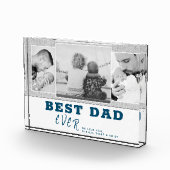 Modern Gray Best Father's Day 3 Fotoblokken (Rechts)