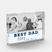 Modern Gray Best Father's Day 3 Fotoblokken (Links)