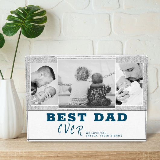Modern Gray Best Father's Day 3 Fotoblokken