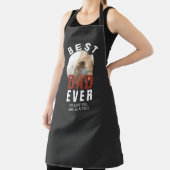 Modern Gray Best Pap Ever Vader Day Round Foto Schort (Insitu)