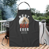 Modern Gray Best Pap Ever Vader Day Round Foto Schort