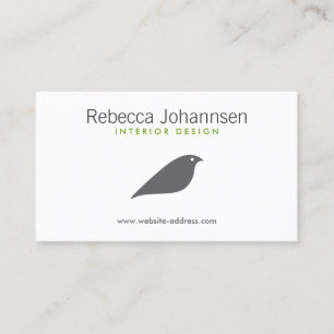 MODERN GRAY BIRD Designer Visitekaartje